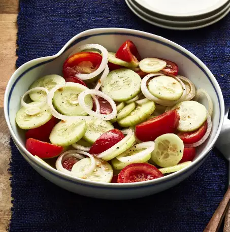 Marinated Cucumber, Onion, and Tomato Salad