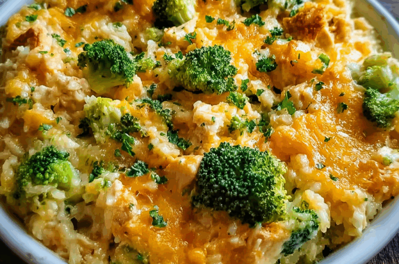 Chicken Broccoli Rice Cheese Casserole