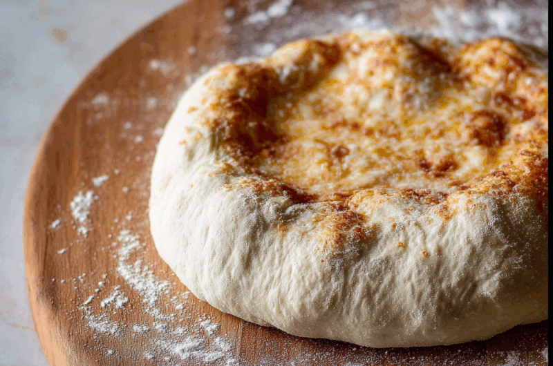 artisan pizza dough- crispy, chewy, bubbly crust