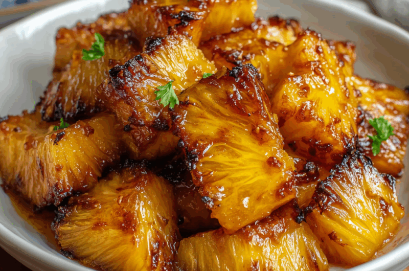 Easy Air Fryer Caramelized Pineapple Recipe