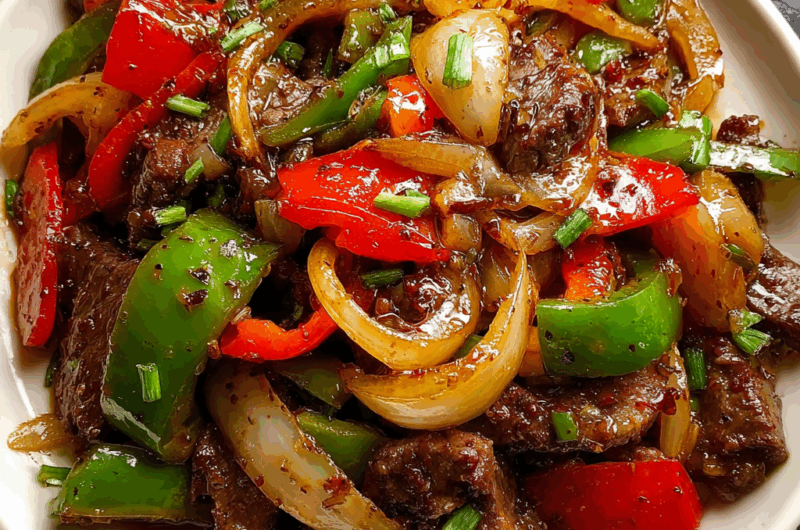 Pepper Steak with Bell Peppers and Onion