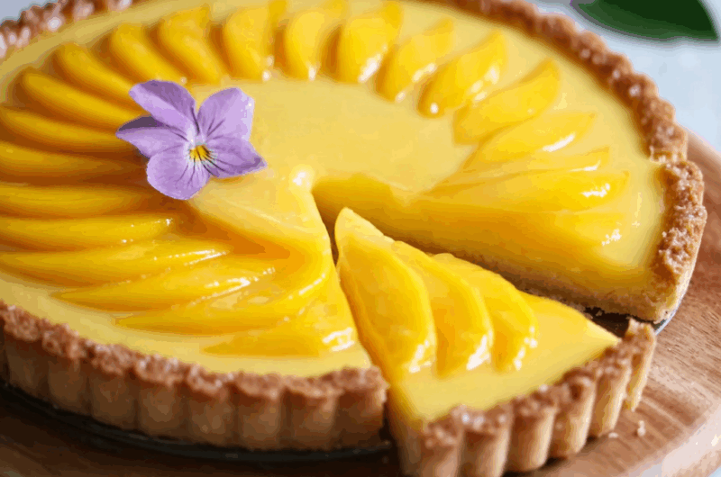 Mango Curd Tart – A Tropical Dessert That Feels Like Sunshine