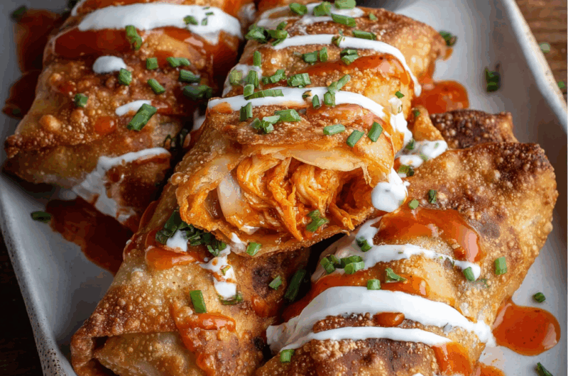 Buffalo Chicken Egg Rolls
