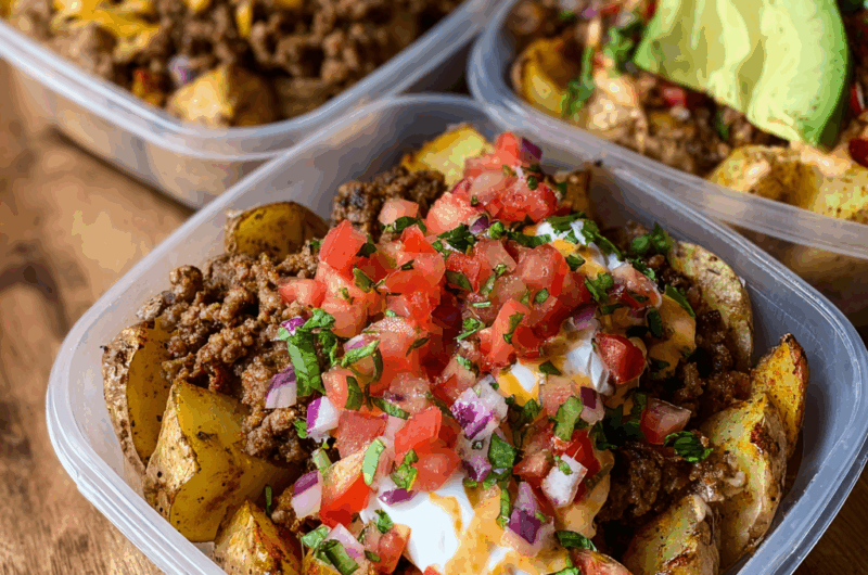 Loaded Potato Taco Bowls – The Ultimate Meal Prep Dinner