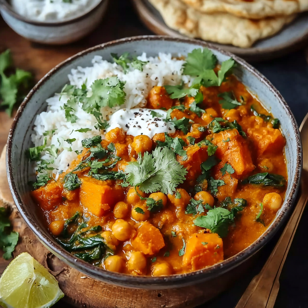Sweet Potato and Chickpea Curry – A Vegan, Nutrient-Packed Delight
